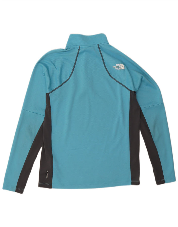 Top de trening The North Face, pentru bărbați, cu fermoar și gât, color block, albastru