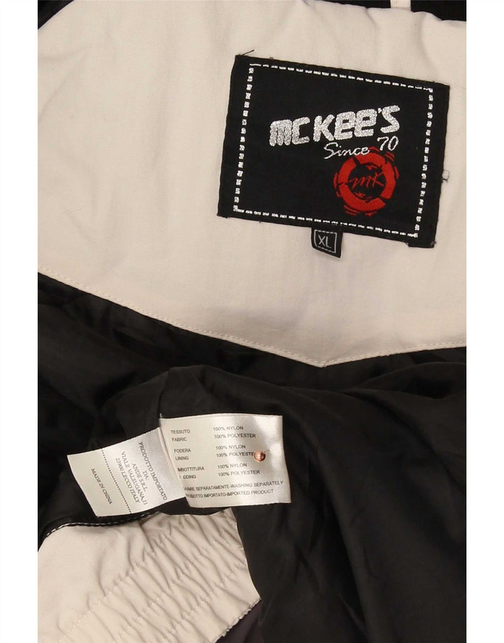 Jachetă de schi MC Kee's pentru bărbați UK 42 XL, nailon color bloc alb