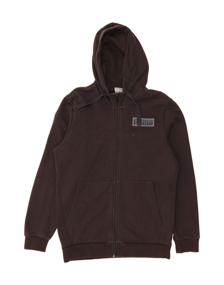PUMA Mens Zip Hoodie Sweater Small Black Cotton Vintage Puma and Second-Hand Puma from Messina Hembry 