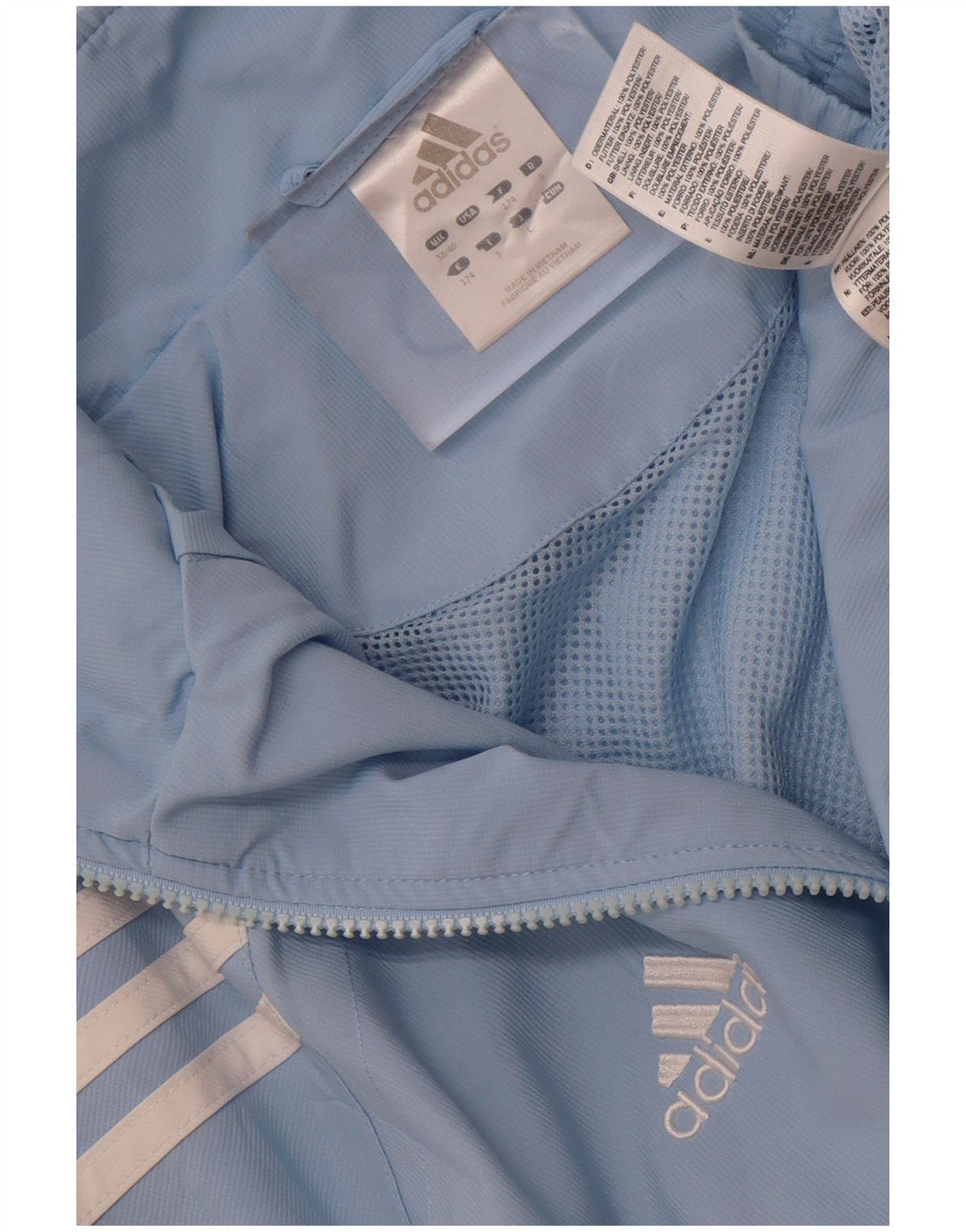 Jachetă de top pentru trening Adidas Climalite pentru bărbați UK 38/40 Medium Blue Colorblock
