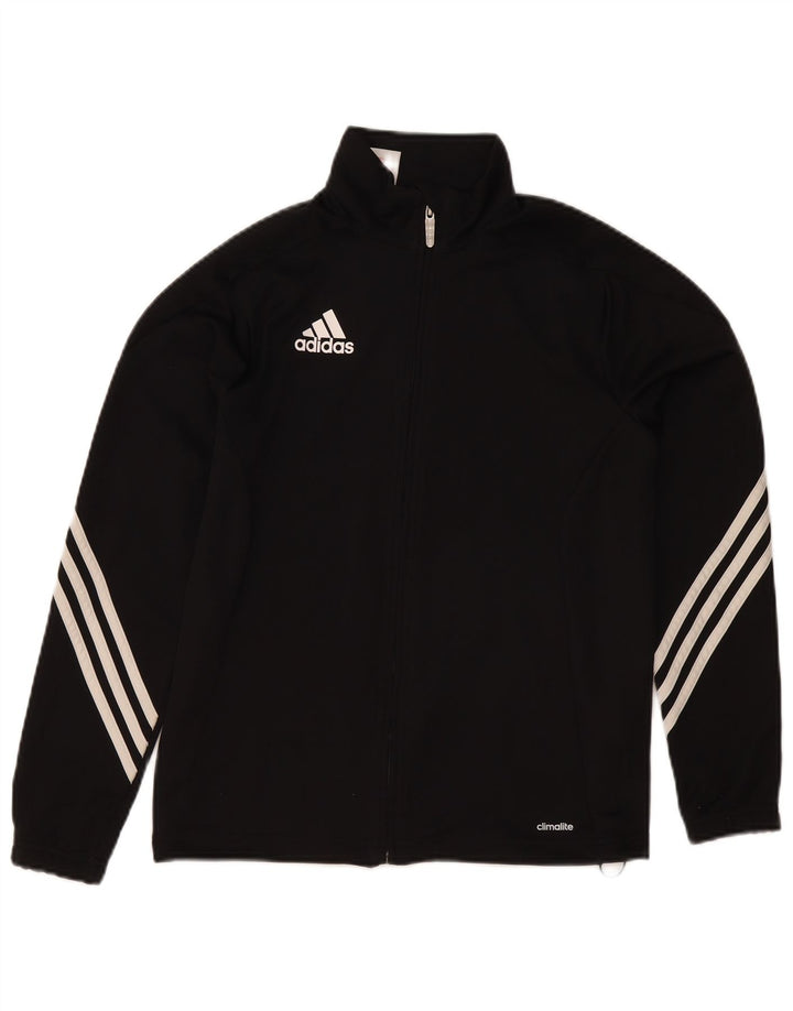 Adidas Boys Climalite Trening Top Jachetă 13-14 ani Poliester negru