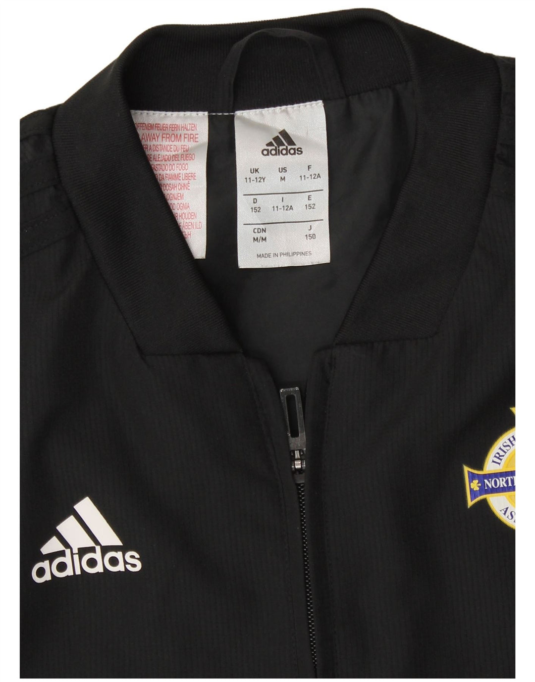 Jachetă de trening pentru băieți Adidas 11-12 ani, poliester negru