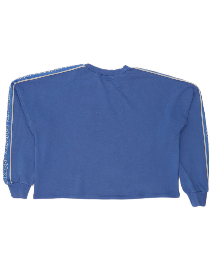 Pulover supradimensionat cu grafic pentru femei Kappa UK 12 Medium Blue