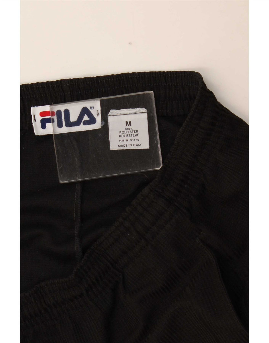 Pantaloni scurți sport Fila pentru bărbați, poliester mediu negru