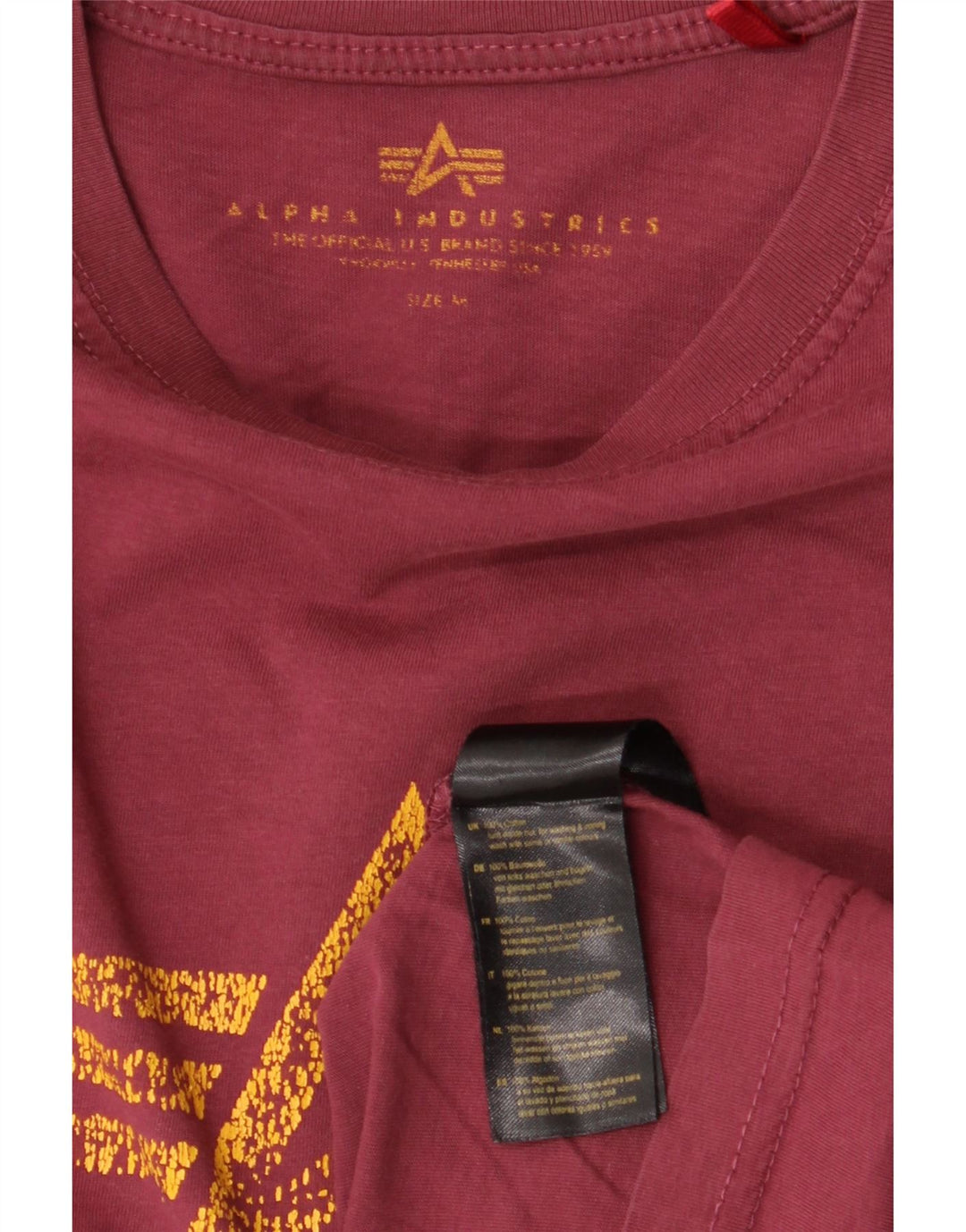 ALPHA INDUSTRIES Tricou grafic pentru femei Top UK 14 Medium Burgundy Bumbac
