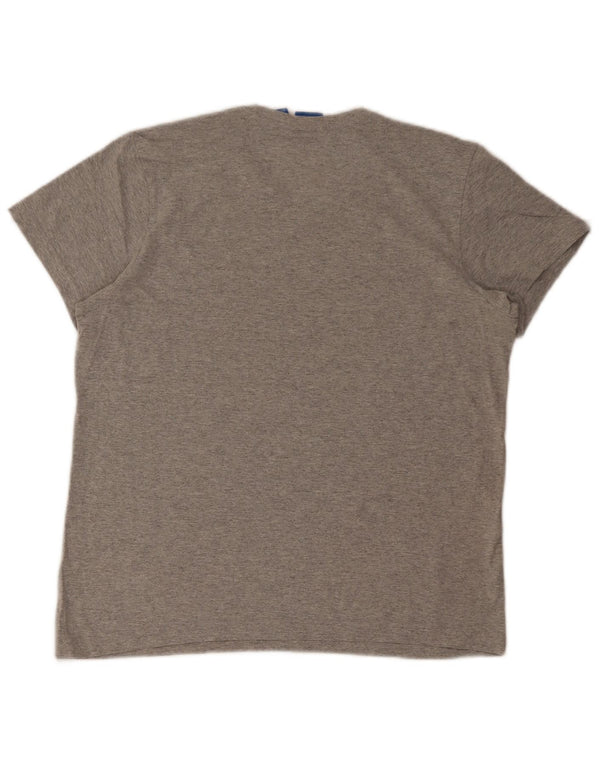 Tricou grafic pentru bărbați Adidas Top, bumbac, gri mediu