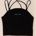 Top Crop Halter pentru femei Tommy Hilfiger UK 12 Medium Black