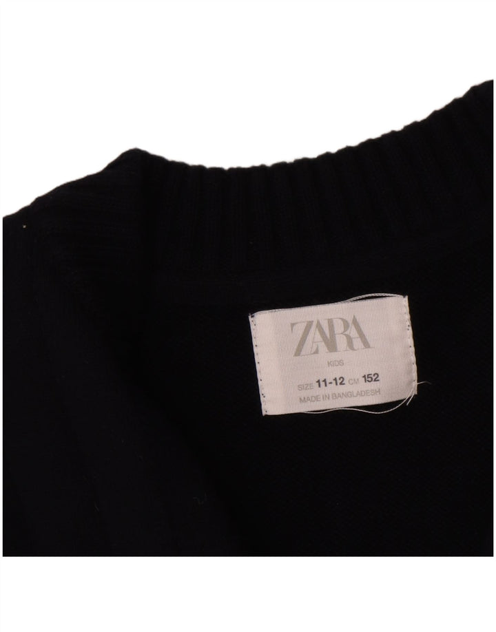 Pulover Cardigan Zara Băieți 11-12 Ani Bleumarin