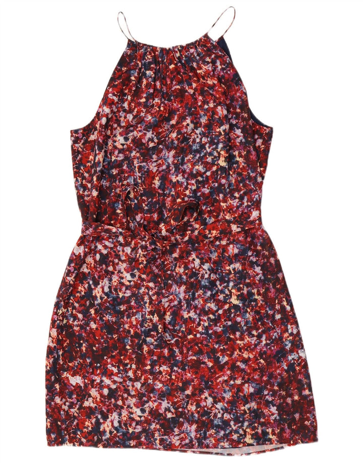 Rochie Dkny pentru femei, cu model abstract, fără mâneci, rochie mare UK 14, roșu