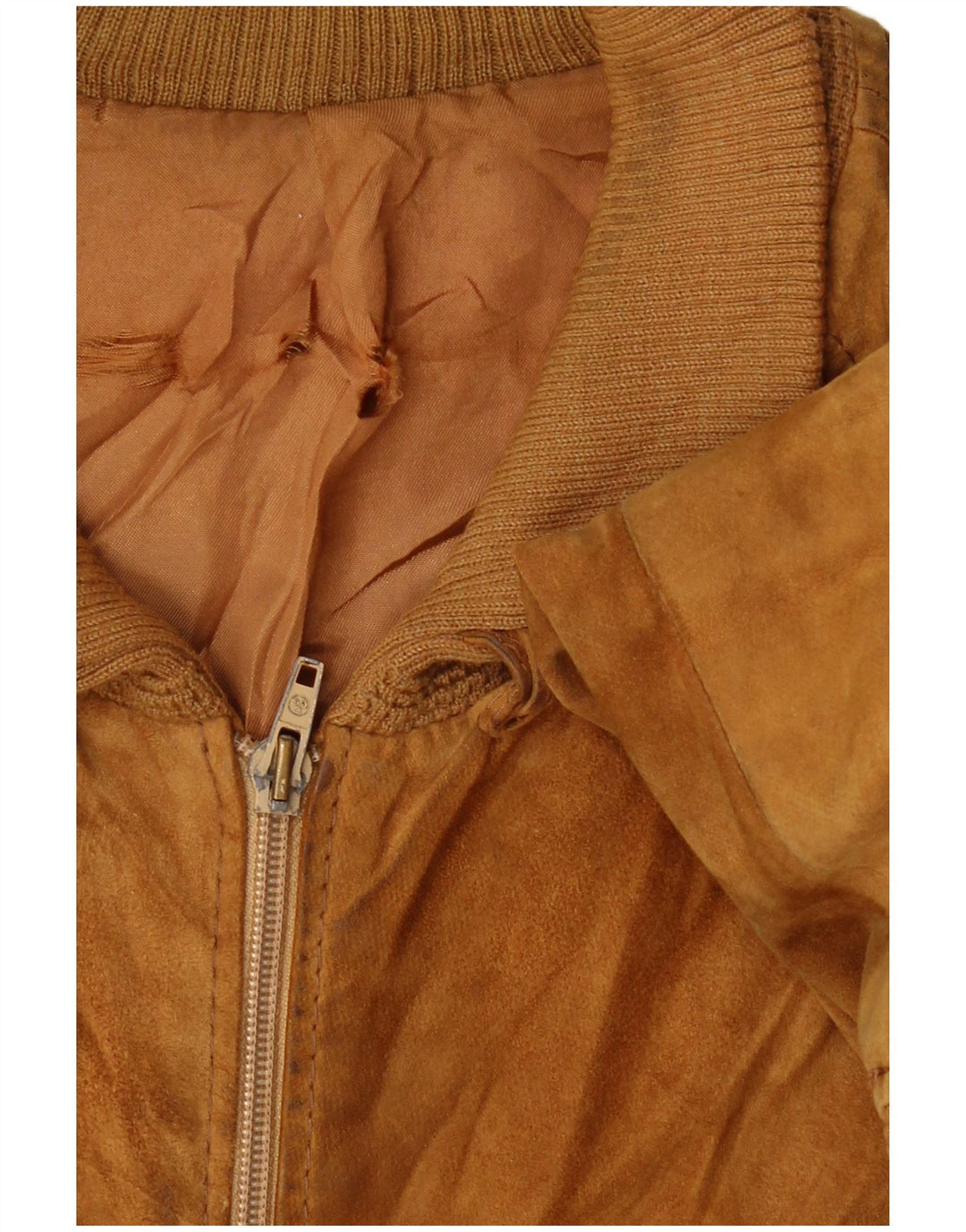 Bomber VINTAGE pentru bărbați din piele intoarsa UK 38 Bej mediu