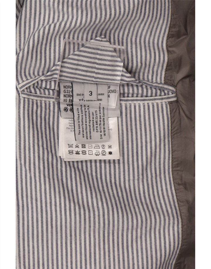 Jachetă căptușită cu glugă Moncler pentru bărbați, mărimea 3, mare, gri, de designer