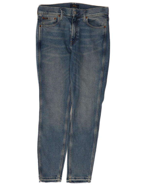 Polo Ralph Lauren Womens Tompkins Mid Rise Crop Skinny Jeans W29 L28 Blue