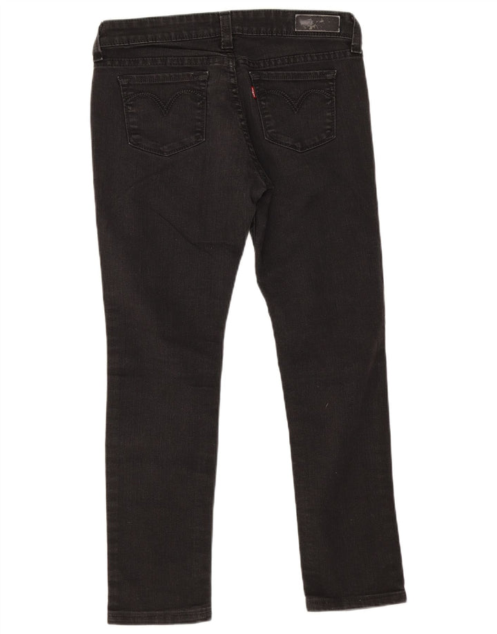 Blugi slim pentru femei Levi's cu talie joasă W29 L32 bumbac negru