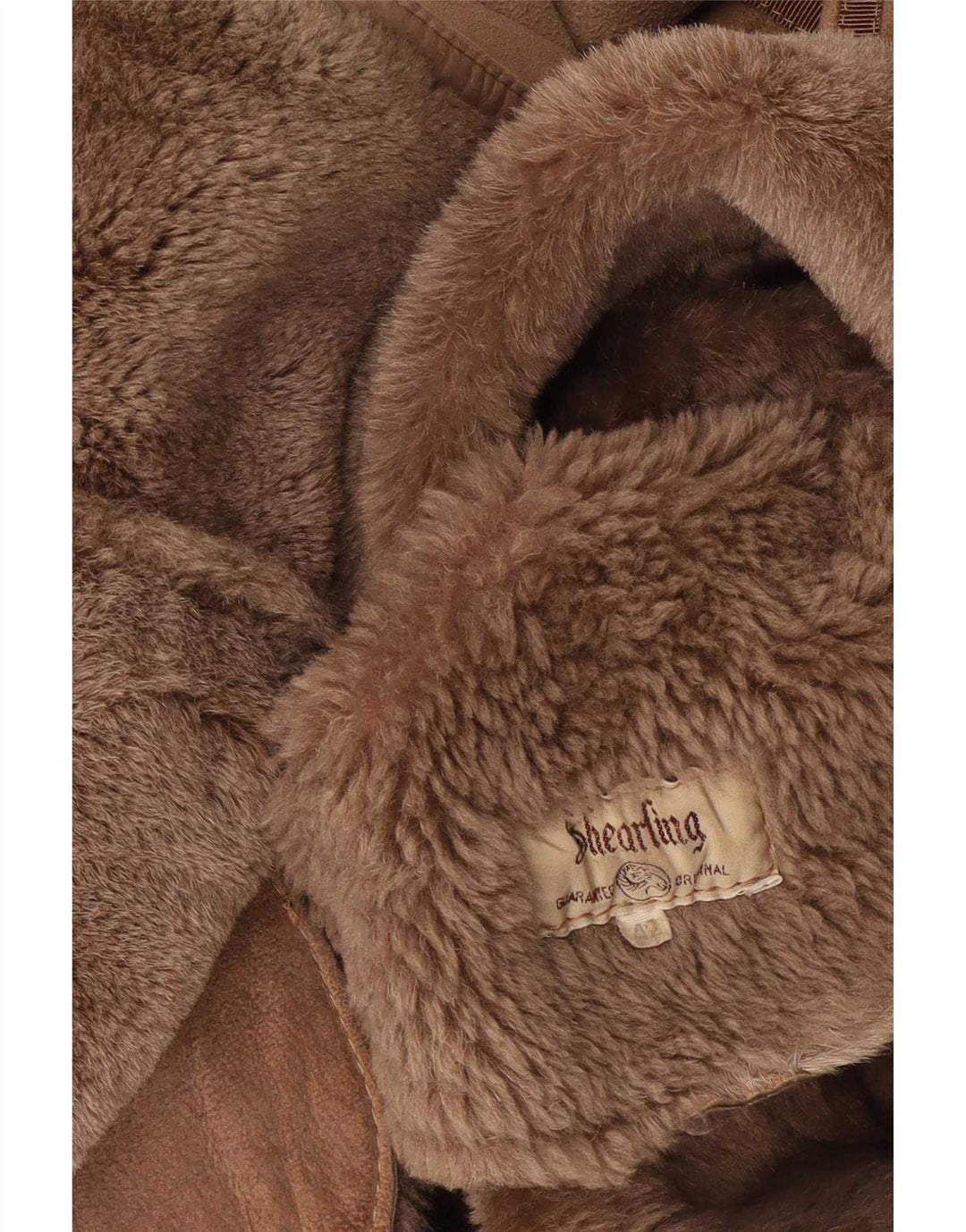 Palton vintage pentru femei din shearling EU 42 mare maro