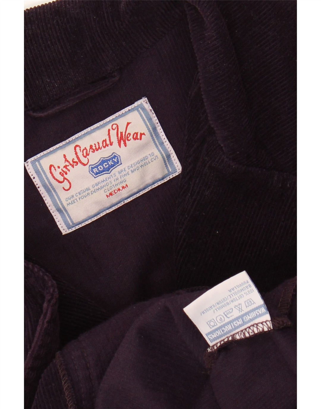 Jachetă pentru femei ROCKY, din velur, cu 5 nasturi, UK 14, bumbac violet mediu