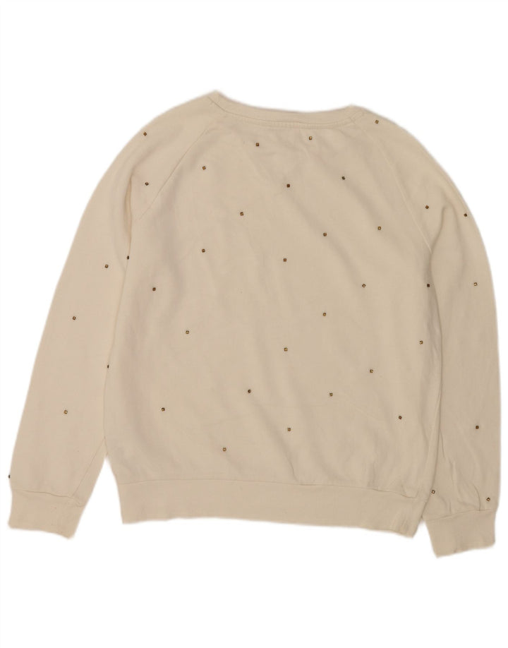 Pulover pentru damă Zara UK 10 Bumbac alb mic