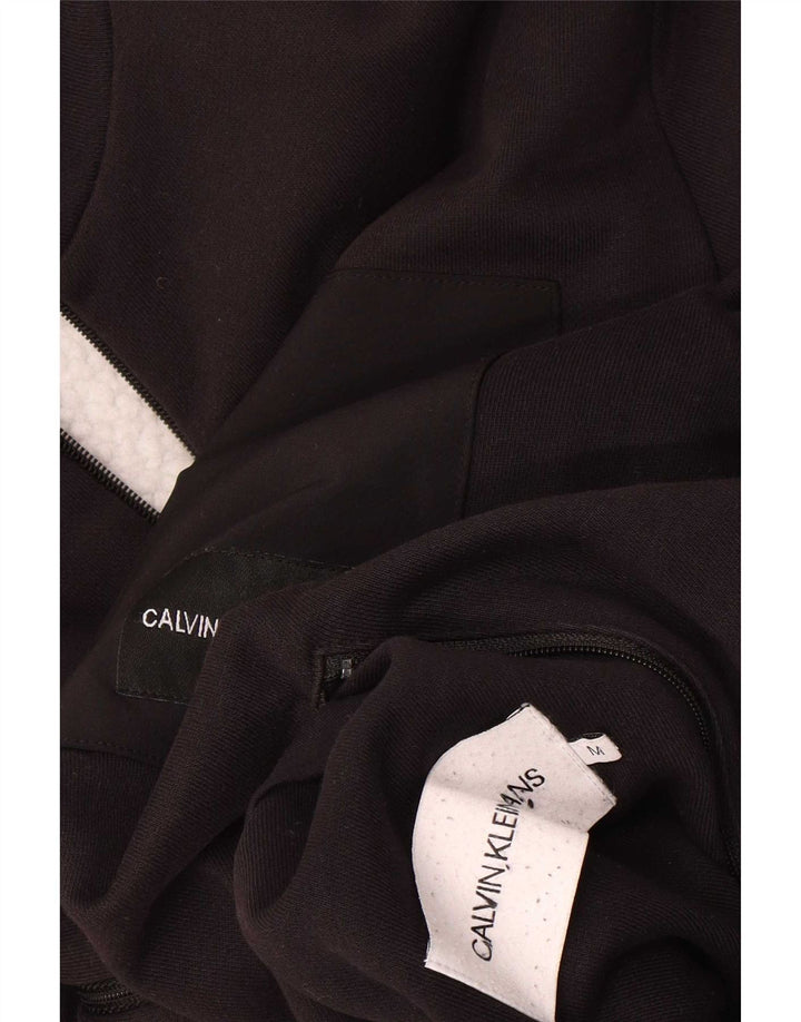 Jachetă Sherpa pentru bărbați Calvin Klein Jeans UK 38 Bumbac mediu negru