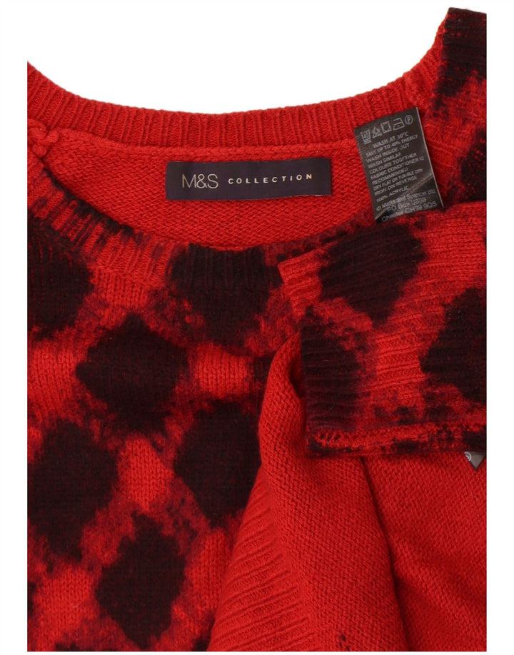 Pulover pentru femei Marks & Spencer cu gât cu barca UK 8 Small Red