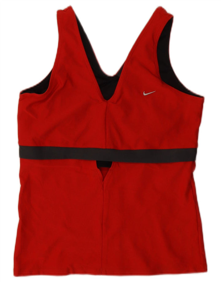 Vesta Nike Dri Fit pentru femei Marea Britanie 14/16 Poliester Colorblock Roșu mare