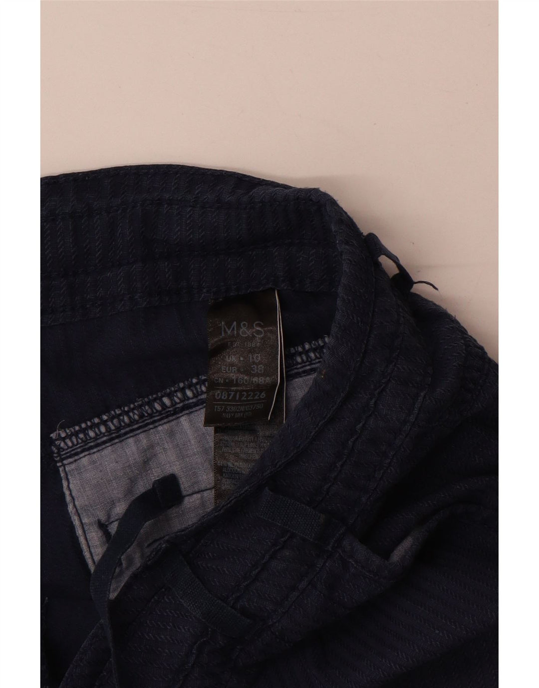 Pantaloni scurti cargo pentru femei Marks & Spencer UK 10 Small W32 Bumbac bleumarin