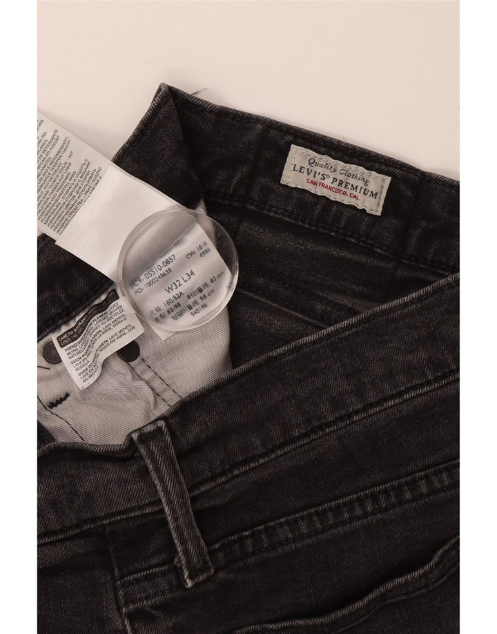 Blugi slim pentru bărbați LEVI'S W32 L34 bumbac gri