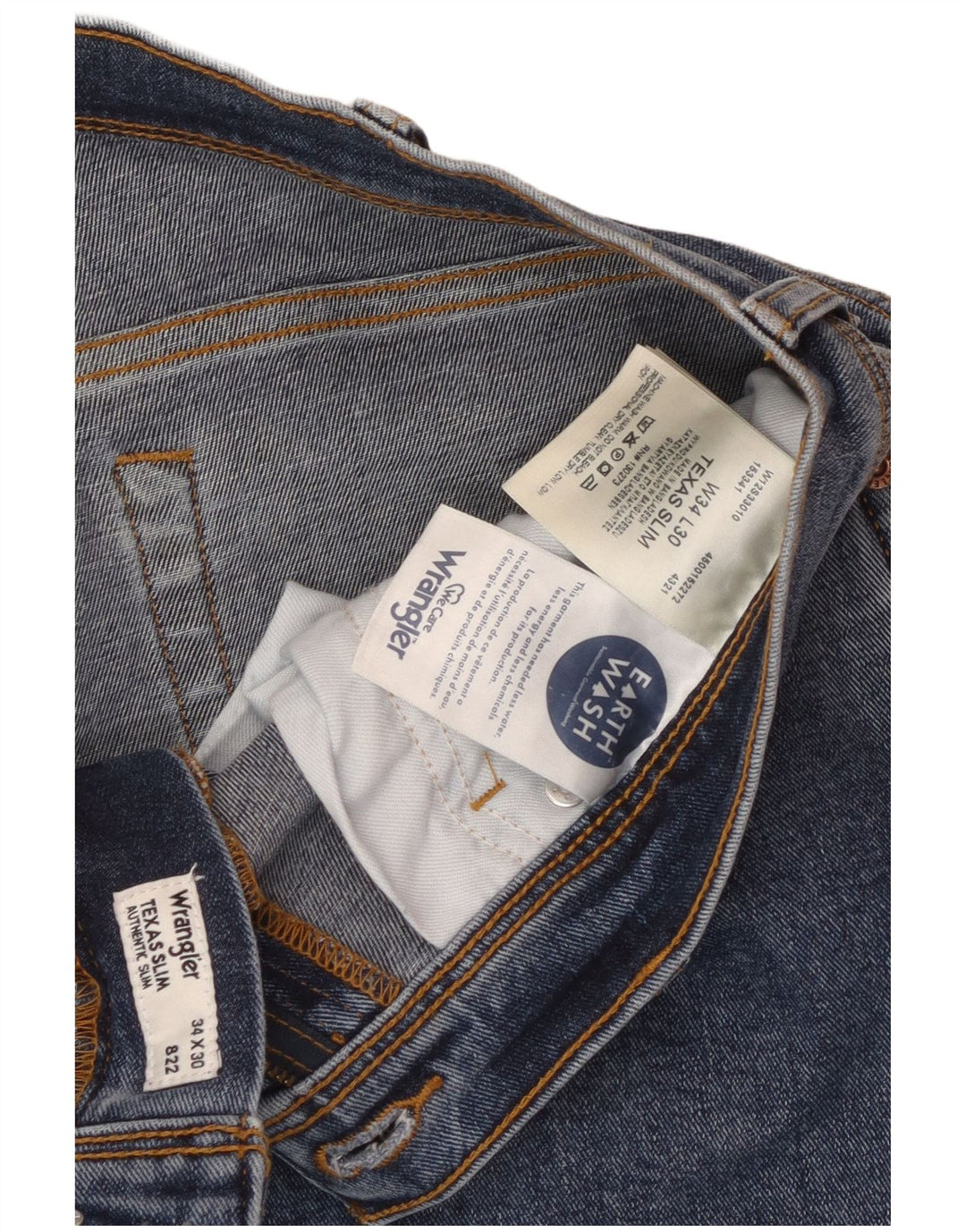 WRANGLER Blugi pentru bărbați Texas Slim W34 L30 Bumbac albastru