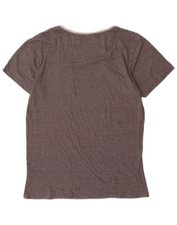 Tricou personalizat pentru bărbați Billabong Top din bumbac cu dungi gri medii