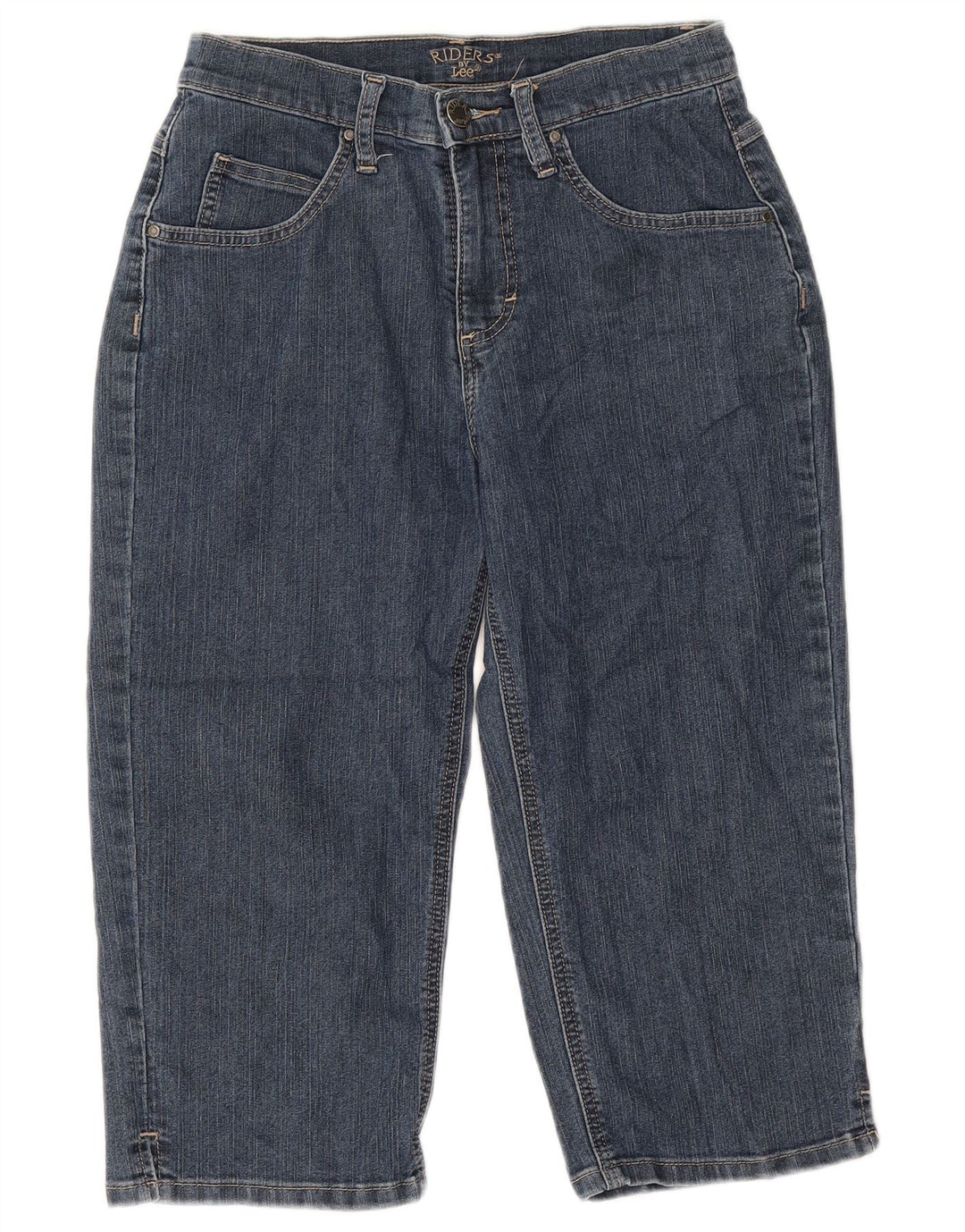 Blugi Capri Riders LEE pentru femei US 8 Medium W30 L18 Bumbac albastru