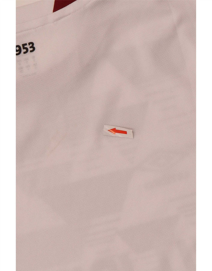 Tricou grafic pentru bărbați Umbro Top mic, alb, poliester color bloc