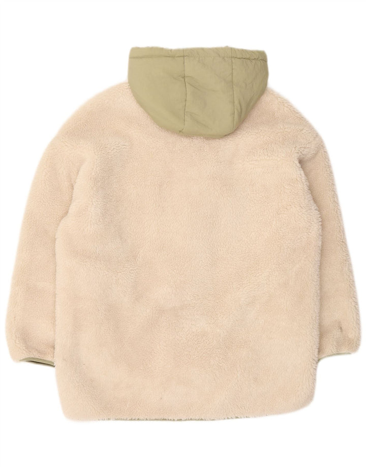 Jachetă de vânt cu glugă supradimensionată pentru femei Zara UK 10 Small Off White