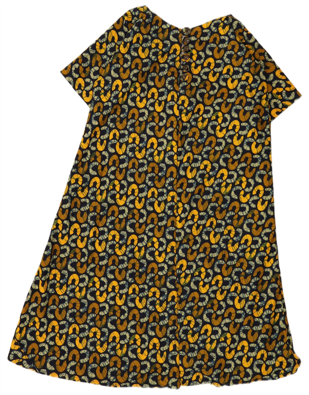 Rochie cort vintage pentru femei UK 16 mare, multicoloră, geometrică