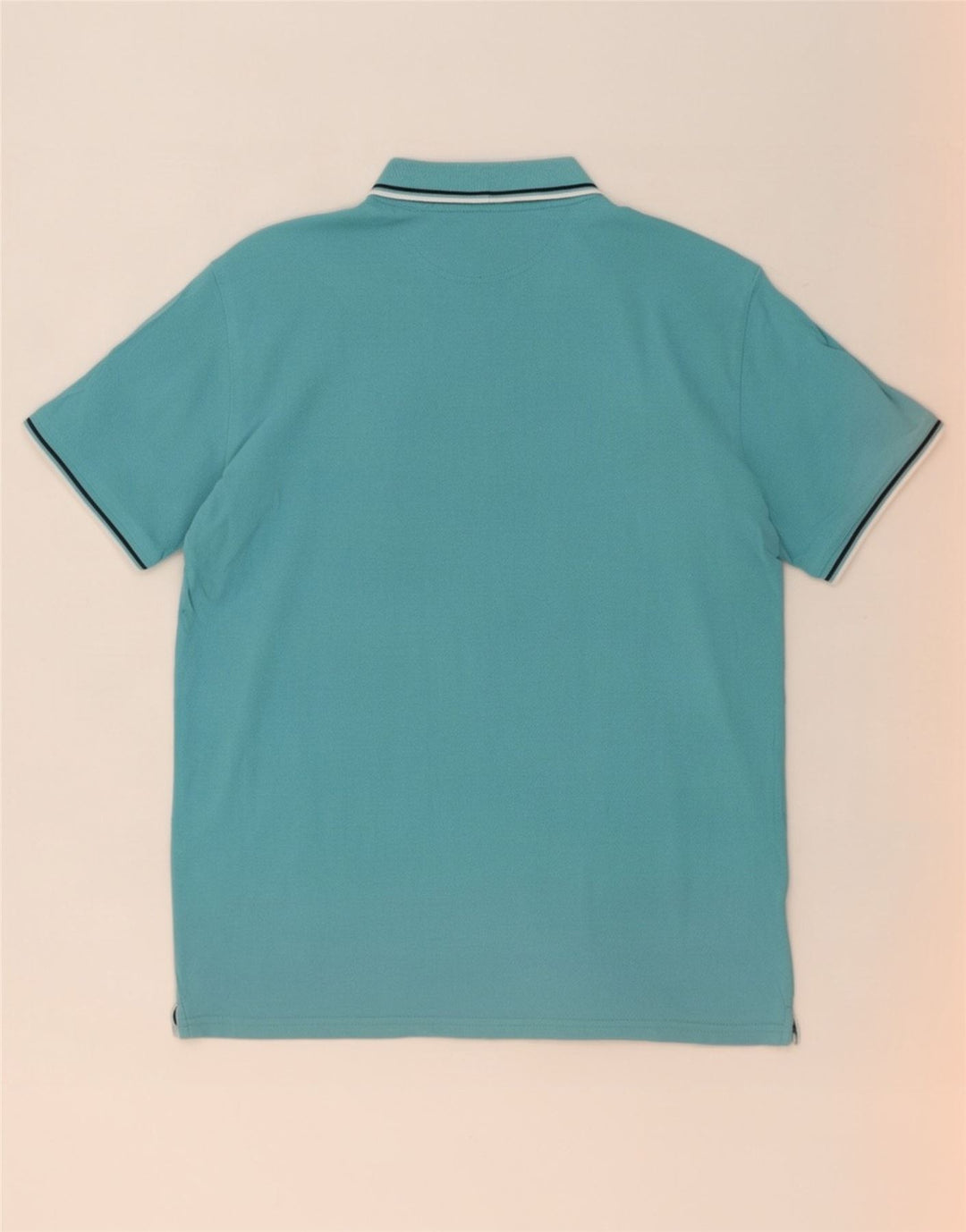 Tricou polo Champion pentru bărbați, bumbac cu dungi albastre medii