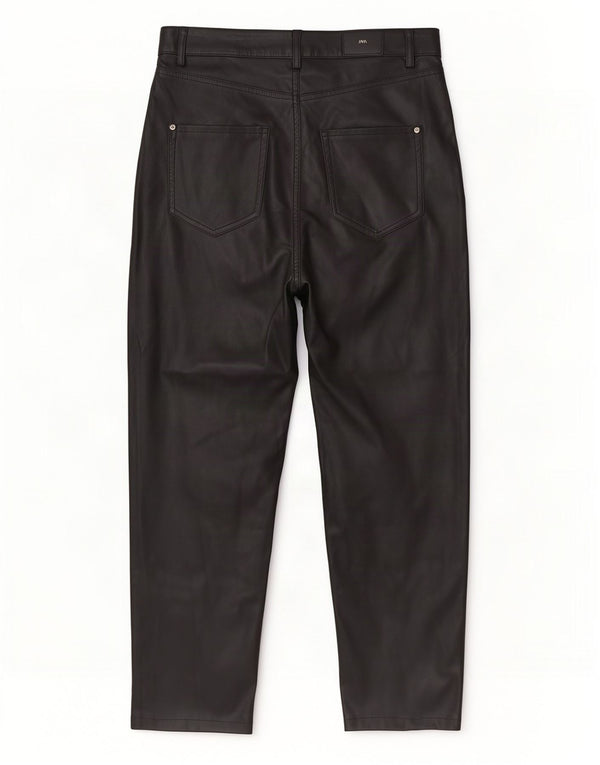 Pantaloni din piele artificială cu talie înaltă Zara EU 38 Mici L28 L24 Negri