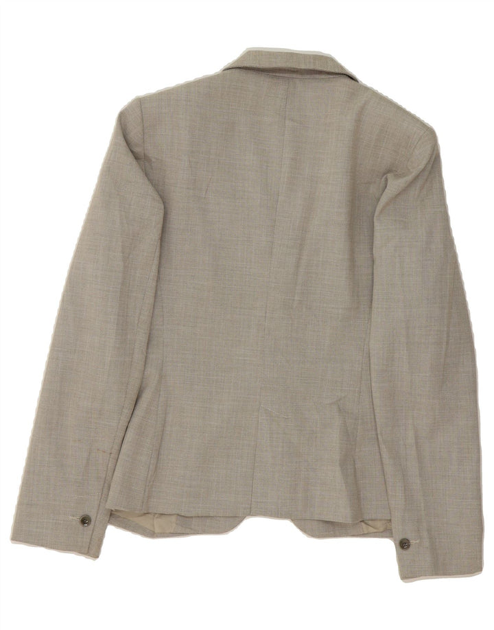 ZARA Womens 1 Button Blazer Jacket EU 42 Large Grey Polyester Vintage Zara and Second-Hand Zara from Messina Hembry 