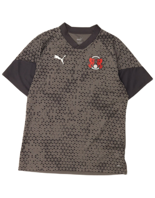 Puma Mens Leyton Orient F.C. Tricou Top Mare Gri Geometric Poliester