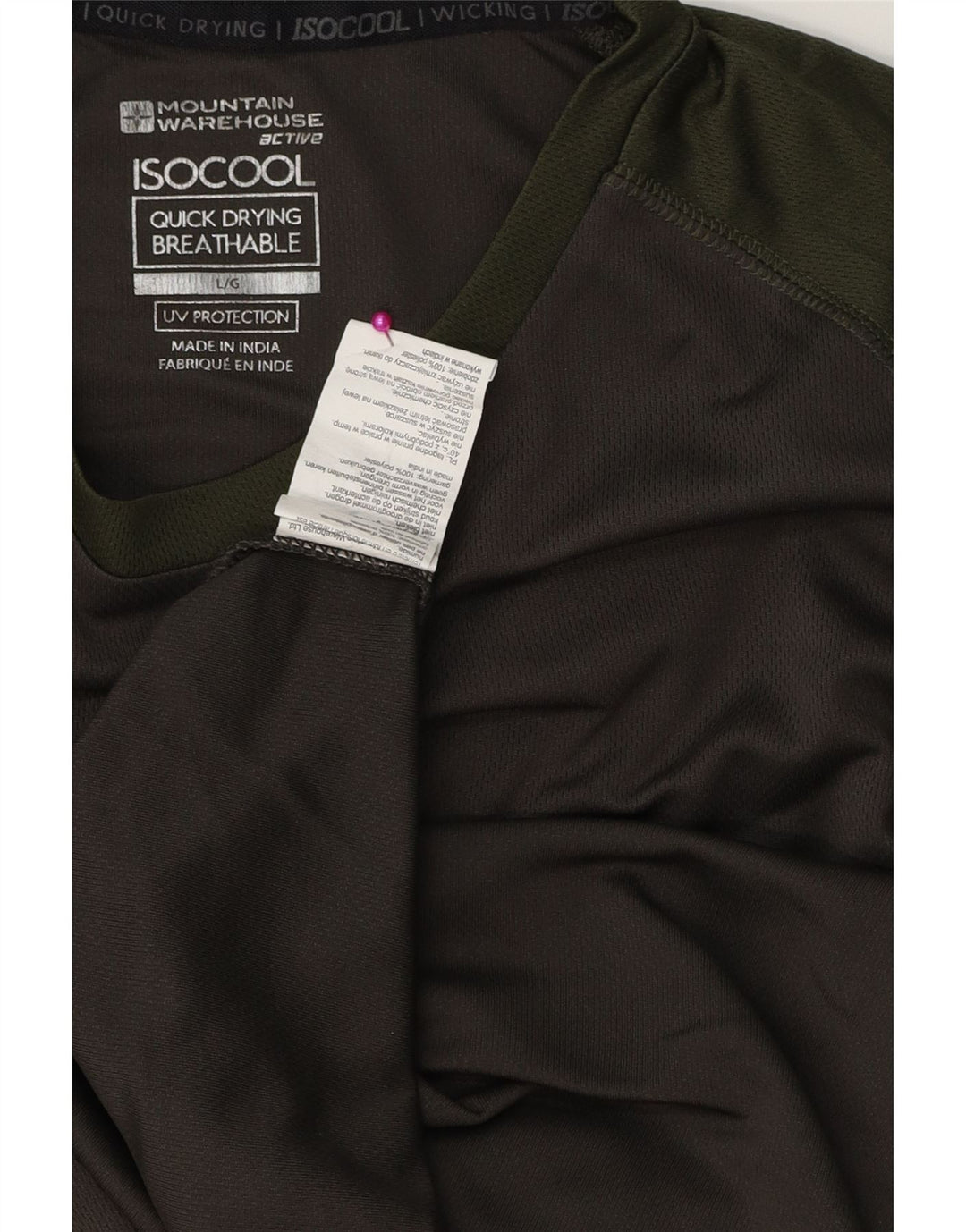 Tricou pentru bărbați Mountain Warehouse Top mare, gri, poliester color bloc