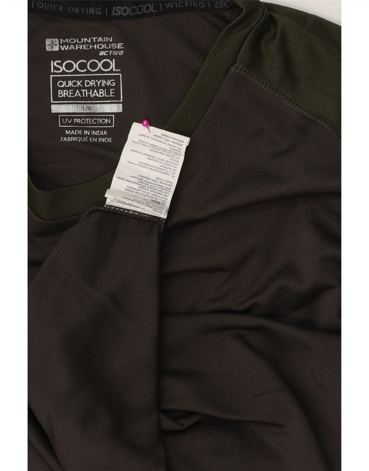 Tricou pentru bărbați Mountain Warehouse Top mare, gri, poliester color bloc