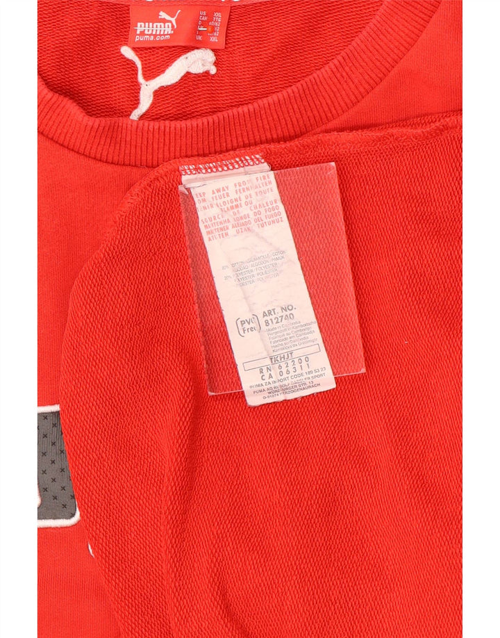 Pulover grafic pentru bărbați Puma, bumbac roșu 2XL