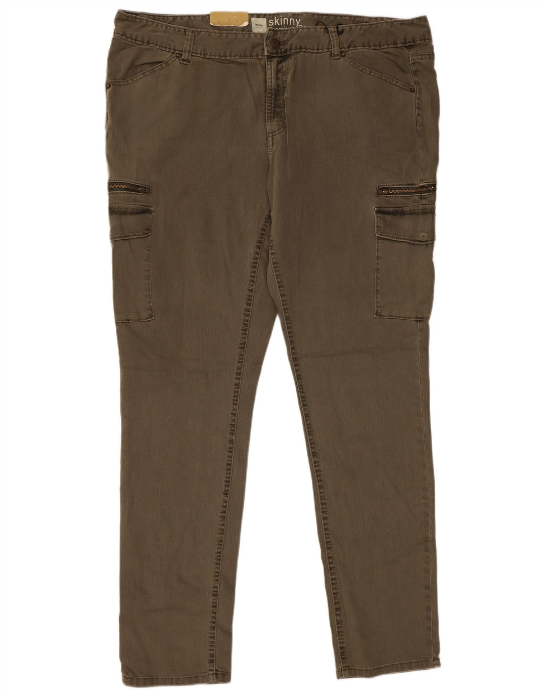 Pantaloni cargo cu talie medie pentru femei MOSSIMO US 18 2XL W42 L33 kaki