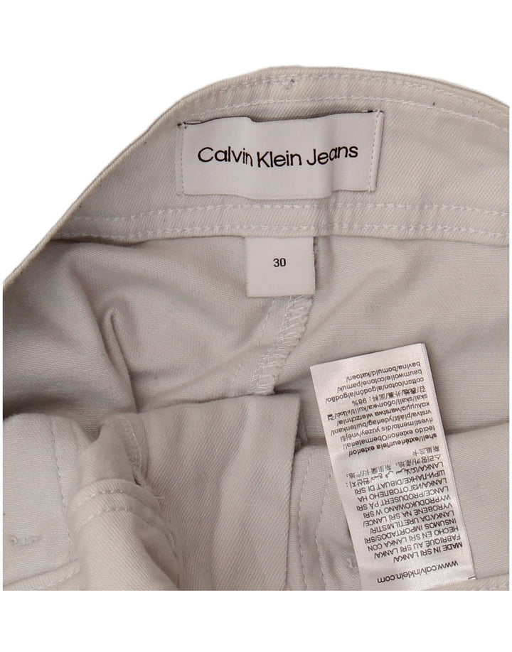 Pantaloni cargo CALVIN KLEIN pentru bărbați, L30 L28, bumbac alb