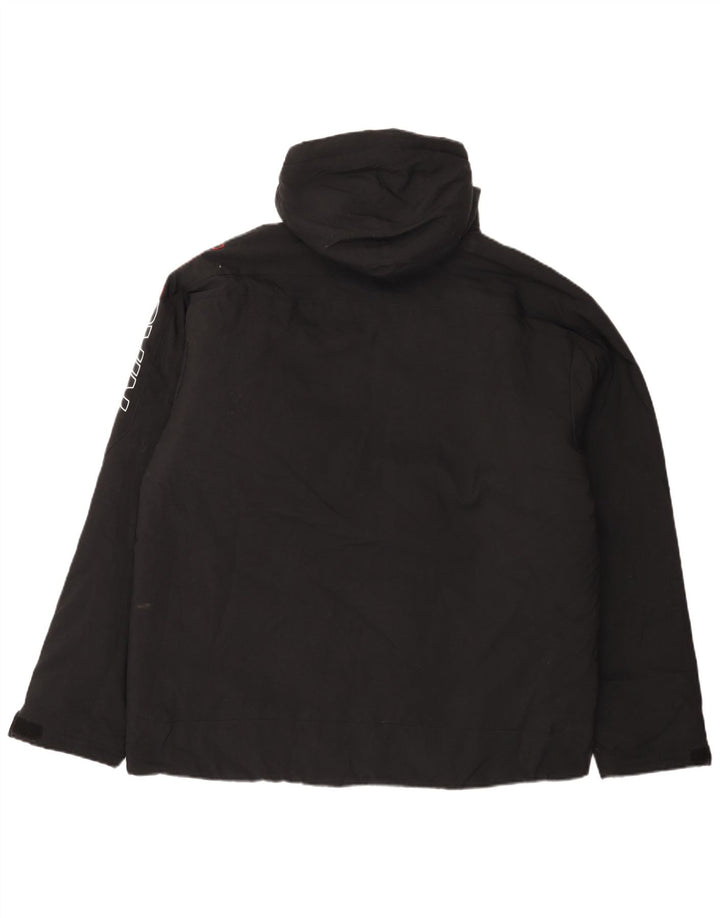Jachetă căptușită cu glugă grafică Nike pentru bărbați Marea Britanie 42/44 Poliester negru mare