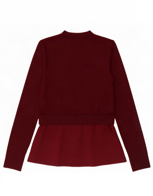 Pulover Cos pentru femei cu decolteu rotund UK 6 XS Lână Bordeaux