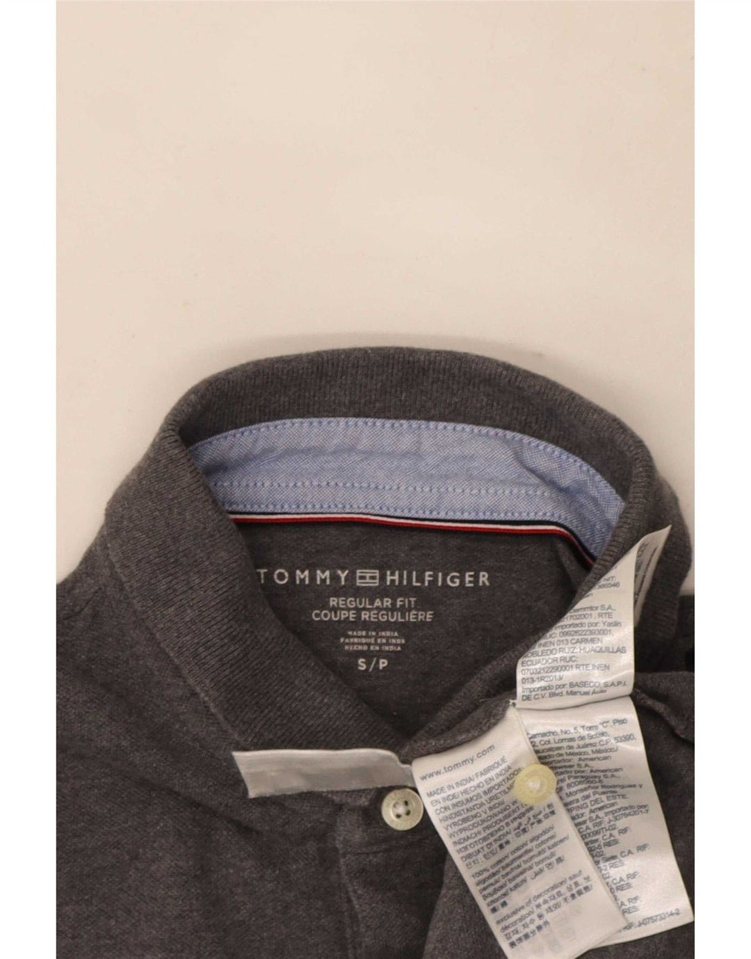 Cămașă polo Tommy Hilfiger pentru bărbați, bumbac, gri mic