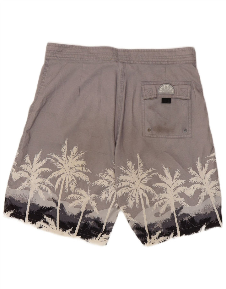 Sundek Pantaloni scurți de baie pentru bărbați, mari, gri, din poliester floral