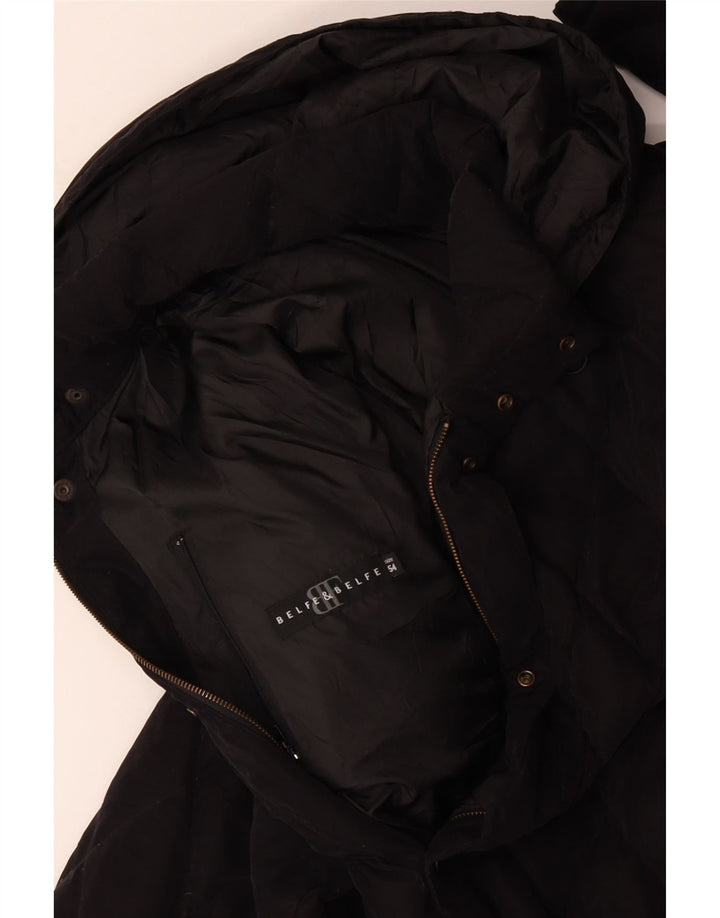 BELFE & BELFE Jachetă căptușită cu glugă pentru bărbați IT 54 2XL Negru