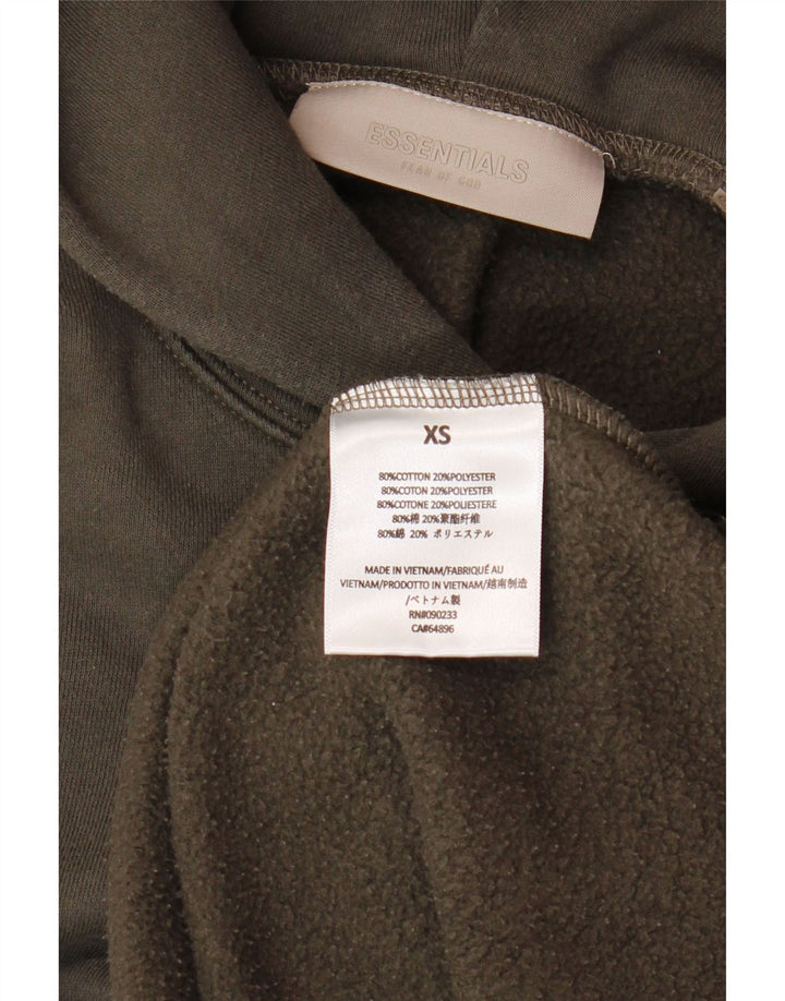 ESSENTIALS Pulover pentru bărbați cu capota largi XS bumbac maro