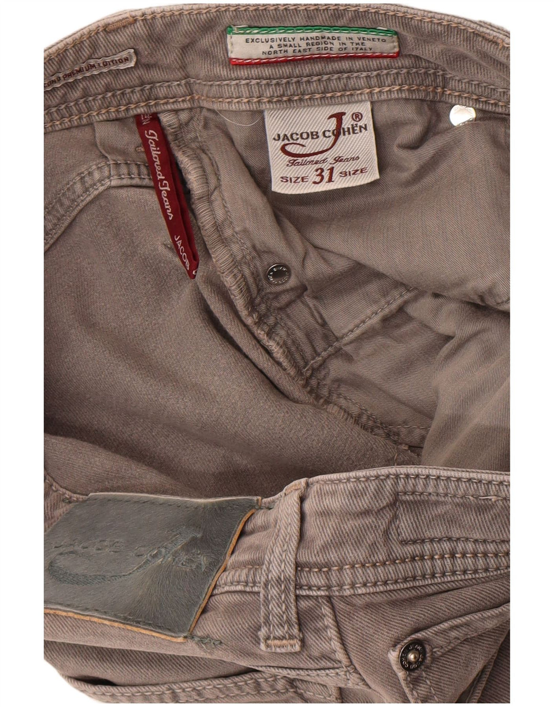 Jacob Cohen Blugi drepti pentru bărbați W31 L30 bumbac gri