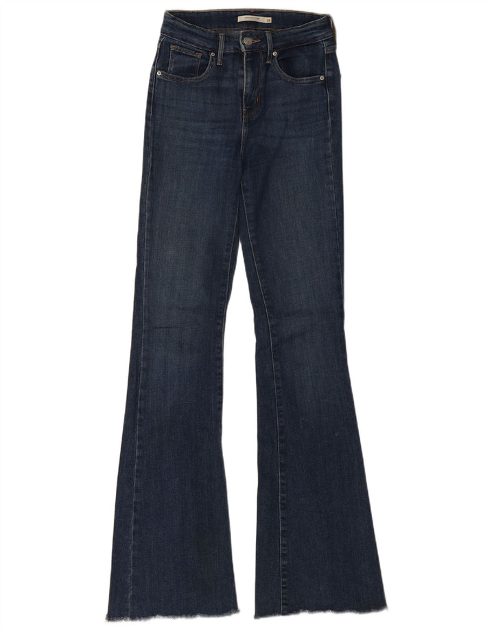 Blugi evazați Levi's pentru femei cu talie înaltă L25 L32 bumbac bleumarin