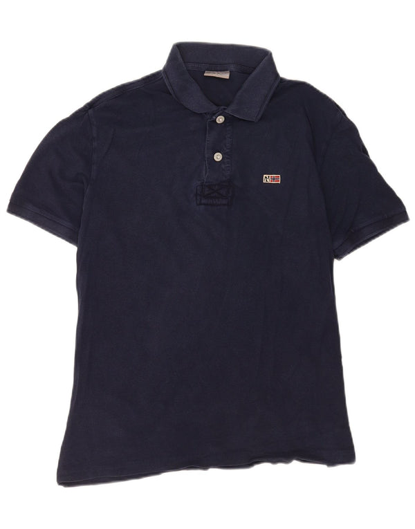 Tricou polo Napapijri Geographic pentru bărbați Mic bleumarin