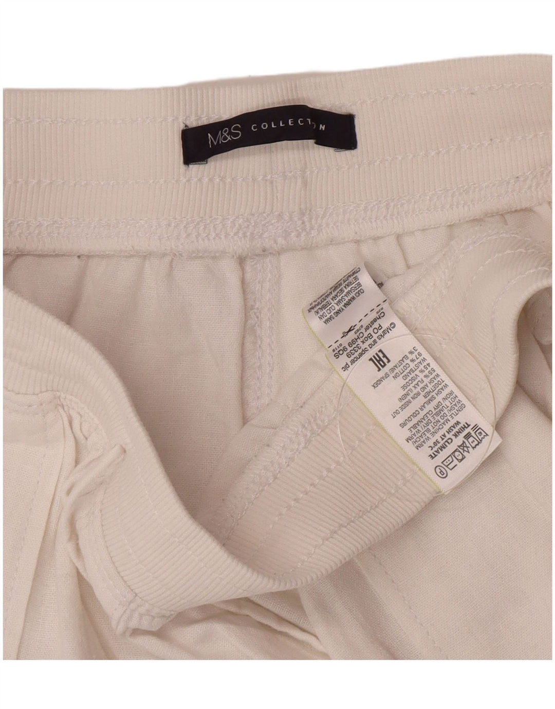Pantaloni scurti chino pentru femei Marks & Spencer UK 12 Medium W30 White Linen